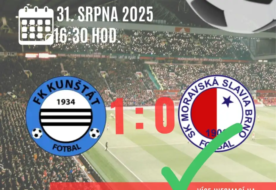 FK Kunštát 1:0 SK Moravská Slavia Brno 'A tým'