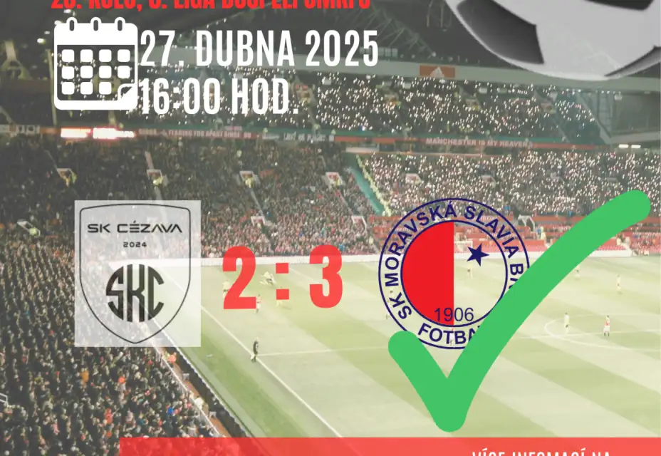 SK Cézava - SK Moravská Slavia 2:3