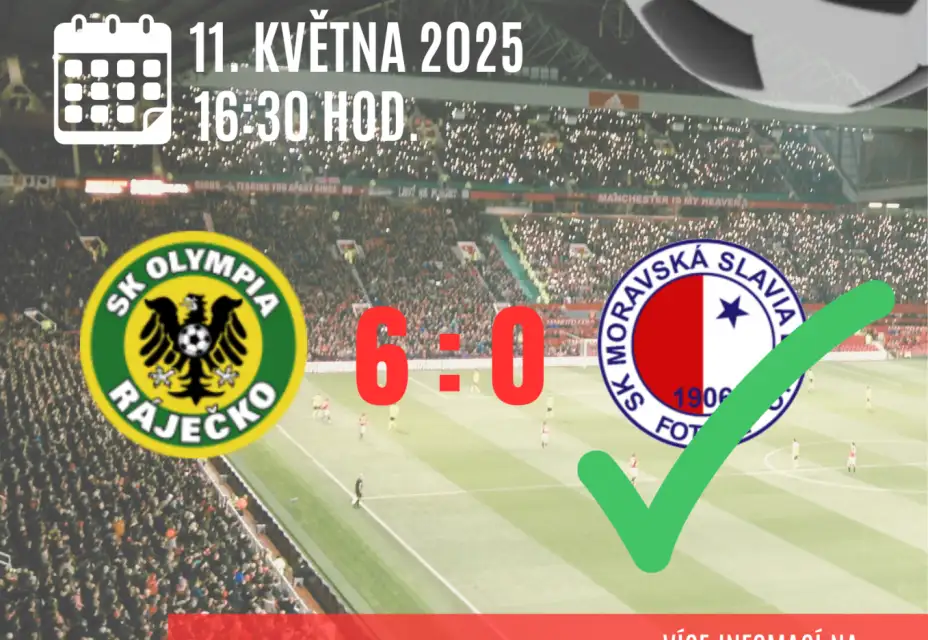 SK Olympia Ráječko - SK Moravská Slavia 6:0